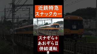 【懐かしの近鉄特急】スナぞら+あおぞらⅡの貴重な併結運転　12200系＋15200系団体貸切列車