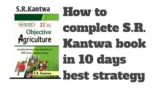 How to complete S.R. Kantwa book(Objective of Agriculture)