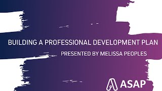 Building a Professional Development Plan