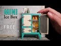 Miniature Dollhouse Ice Box (Fridge) with Free Downloadable Pattern