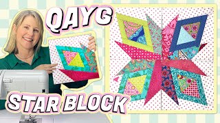 Easy QUILT AS YOU GO Diamond Block That Makes a STAR BURST Design!