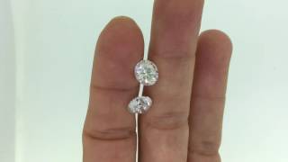 4.66 CARAT DIAMOND STUD EARRINGS SOLITAIRE SI1 F ROUND SPARKLING 14 K WHITE GOLD