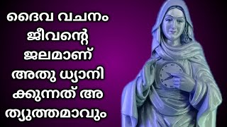 ദൈവ വചനം ജീവന്റെ ജലമാണ് അതു പലവുരി ധ്യാനിക്കുന്നത് അത്യുത്തമാവും