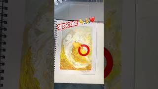 Draw a golden wave 🎨#shorts #artist #drawing #painting #youtubeshorts #wave