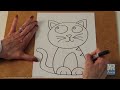 teaching kids how to draw how to draw a kitten