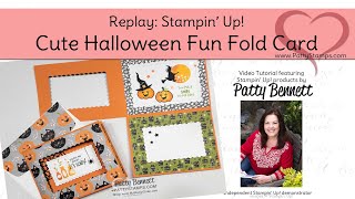 Fun Fold card with Cute Halloween paper from Stampin' Up!