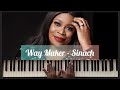 How to play Way Maker by Sinach on the Piano - Simplified (Key F)