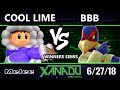 S@X 256 SSBM - Cool Lime (Ice Climbers) Vs. BBB (Falco) - Smash Melee Winners Semis