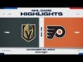 NHL Highlights | Golden Knights vs. Flyers - November 25, 2024