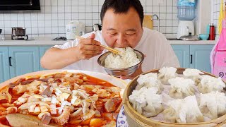 The guy eats Nei Meng local breakfast, 0.3kg lamb siu-mai pretty satisfying