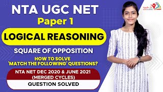 Square of Opposition | Logical Reasoning | NTA UGC NET Paper 1 Classroom & Online Coaching