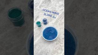 Ocean Wave Slime 🌊 - Blue and Green Glitter Magic! ✨ #slime #slimefun #satisfying