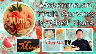 🍉 Watermelon Fruit Carving by Chef Mars Tv