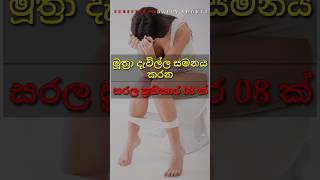 මූත්‍රා දැවිල්ල නම් මෙන්න විසදුම් 👌😍 #health #healthfacts #shorts