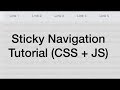 Sticky Navigation Tutorial (Fixed Position CSS + JavaScript / jQuery)  2019