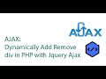 Dynamically Add Remove div in PHP with Jquery Ajax 2020 [ with source code ]