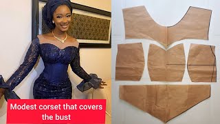 How to draft 2 types of Underbust Corset with Yoke || Modest Corset pattern drafting ||