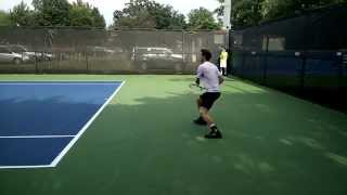 Andy Murray's perfect return of serve at ground level