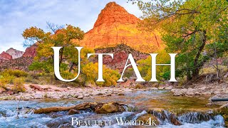 Utah 4K – Fiery Autumn Colors Across Red Rock Canyons and Mesas – Peaceful Music