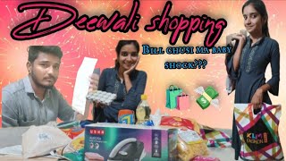 Deewali shopping🛍️💸.. bill chusi ma baby shock😳😱😱.. #shivasaloni #deewalishopping