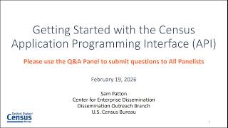 Getting Started with the Census API