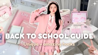 Back to school preparation guide | filled with unique hacks 🖇 👩🏻‍🎓