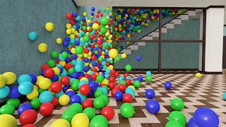 Balls Simulations - Blender Rigid body simulation