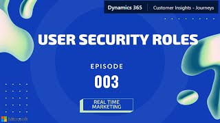 How to manage User Security Roles in Customer Insights - Journeys in Microsoft Dynamics 365