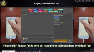iPhone 6/6P Fake ios/Restore ios + Unlock Sim (ghép sim) One Click By UnlockTool (Need Jailbreak)