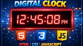 how to make a digital clock in javascript | javascript projects for beginners