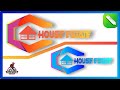 How to make House Estate logo design in coreldraw (Pakhtoon Graphics)