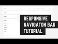 Responsive Menu Nav Bar Tutorial - [HTML CSS][2021]
