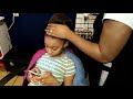 #5. How to FEED-IN GENIE PONYTAIL with a dab of red & swirled edges. Cornrow Ponytail