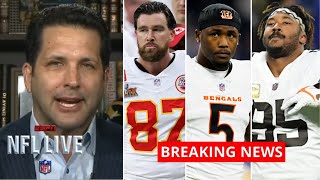 NFL LIVE | Adam Schefter latest on Travis Kelce, Myles Garrett \u0026 Tee Higgins futures