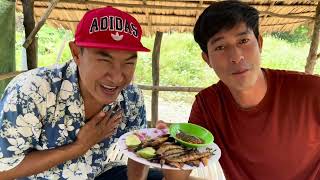 ទឹកត្នោតជូ ត្រីឆ្លូញអាំង / with brother thank you fans