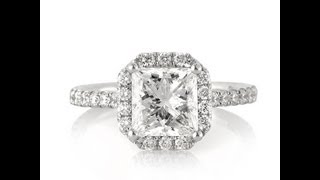 2.95ct Princess Cut Diamond Engagement Anniversary Ring - Mark Broumand