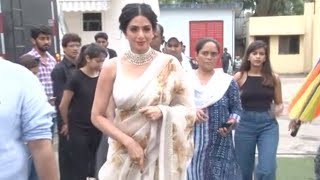 Sridevi Snapped At Filmcity Studio For MOM Promotions