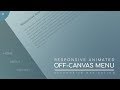 Off Canvas Navigation | HTML, CSS & JavaScript