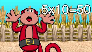 Aprende La Tabla del 5 con El Mono Sílabo. Tablas de Multiplicar. Video Educativo