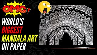 World's Biggest Mandala art On Chart Paper(22 x 28 inch)