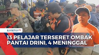 Usaha Pencarian Jenazah 4 Pelajar SMP 7 Mojokerto yang Terseret Ombak Pantai Drini Gunung Kidul