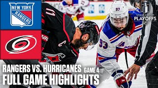 2nd Round: New York Rangers vs. Carolina Hurricanes Game 4 | Full Game Highlights