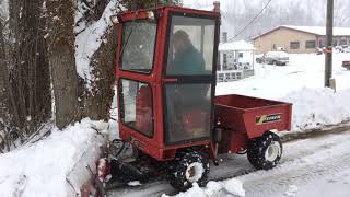 Steiner Turfmaster snow plowing