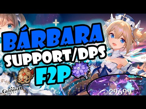 BARBARA BUILD GOD DPS - Support🌀 Armas, Equipos👻 F2P |Build BARBARA En🔥 ...