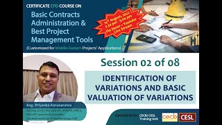 Identification of Variations and Basic Valuation of Variations through FIDIC 2017 | CECB | Session 2