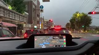 CX-30 ドライブ スポーツモード有 夕方雨 逗子ICから金沢文庫　Drive sports mode available Zushi IC to Kanazawa Bunko