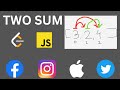 Two Sum - Leetcode 1 - HashMap - Javascript