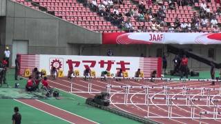 2015日本選手権男子110mH予選1組 増野元太13.80(+0.3) Genta MASUNO1st 古川裕太郎13.89