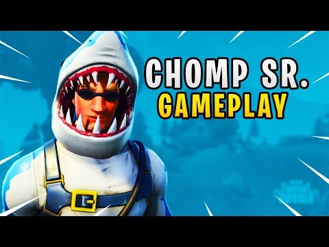 New Chomp Sr Skin Gameplay Showcase Shark Outfit Fortnite Shop - new chomp sr skin gameplay showcase shark outfit fortnite shop season 5 vs if videostube