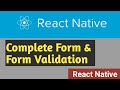 Complete Form & Form Validation | #14 | React Native Tutorial in Hindi